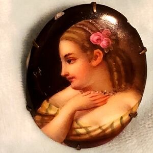 Antique Victorian Style Cameo Portrait 